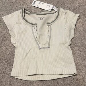 Urban Outfitters Cream Short Sleeve Tee